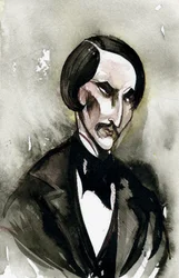 Nikolai Gogol - caricature of the Ukrainian born Russian author